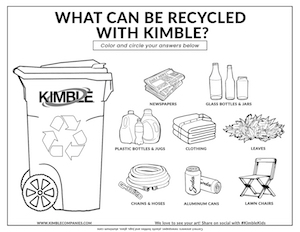 Download the Kimble Recycling Right Coloring Page