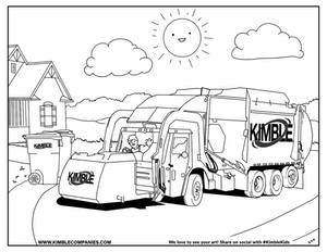 Garbage Truck Coloring Page Coloring Pages For Kids Kimble Companies