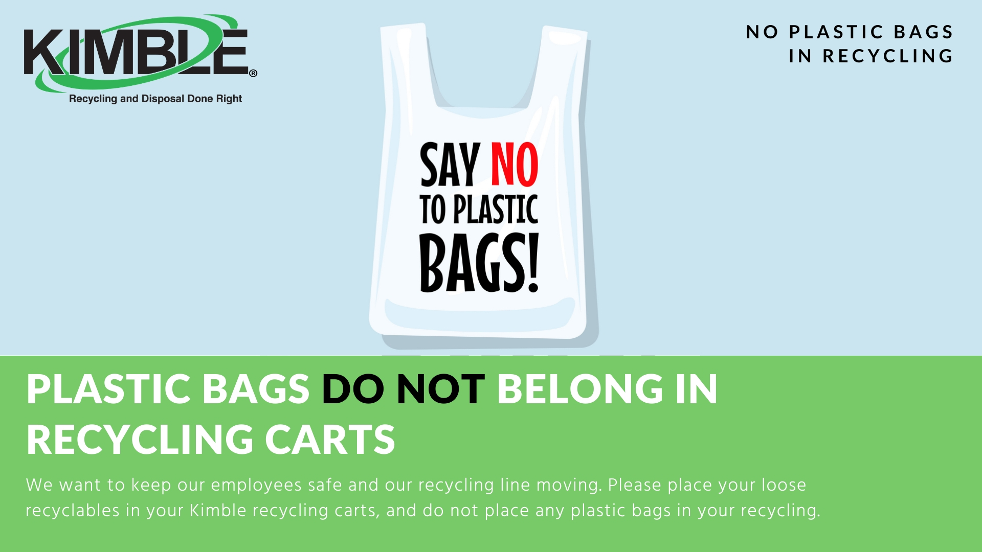 Say NO to plastic bags 